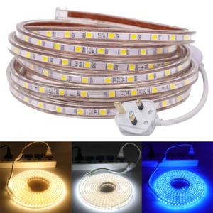 Led Strip Lights 220v 240v IP67 Waterproof 5050 SMD Rope Garden Decking Kitchen - Picture 1 of 15