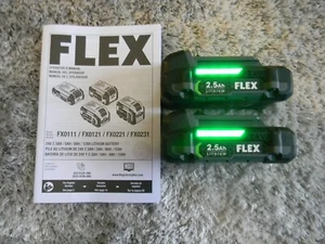 (2) NEW Genuine FLEX FX0111 24V 24Volt 2.5Ah Lithium-Ion Batteries - Picture 1 of 1