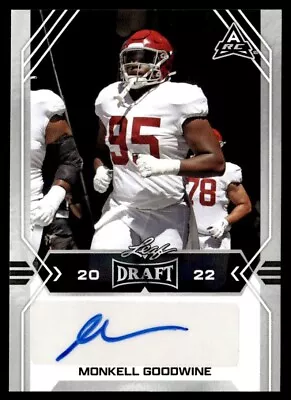 2022 Leaf Draft Autographs Monkell Goodwine #BA-MG2 JJ1 - Image 1 of 2