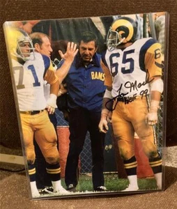 Tom Mack signed Los Angeles Rams 11 x 14 Photo - 11x Pro Bowler - '99 HOF - Picture 1 of 1
