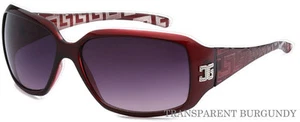Fashion Eyewear Designer Wrap Sunglasses - Burgundy Frame - Picture 1 of 4