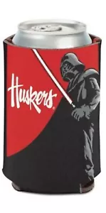 Nebraska Cornhuskers NCAA Can Holder Cooler Bottle Sleeve Star Wars Darth Vader - Picture 1 of 2