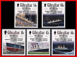 Gibraltar 2012 TITANIC SC#1314-18 MNH FV£2.06/CV$7.00 SHIPS - Picture 1 of 1