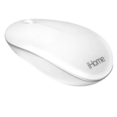 iHome Wireless Laser Mouse Ergonomic Bluetooth Ambidextrous Slim White for Mac - Image 1 of 4