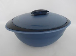 Tupperware 3 Stück Mikrowelle dunkelblau Thermo Wärme und Servier Aufbewahrung Schüssel #4946A-4 - Bild 1 von 14