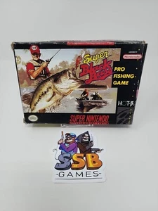 Super Nintendo Super Black Bass Pro Fishing Game SNES In Box! Fast Shipping! - Picture 1 of 14