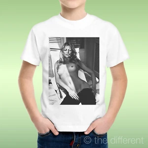 T-Shirt Bambino Ragazzo Kate Moss Sexy Hot Smokeidea Regalo - Foto 1 di 1