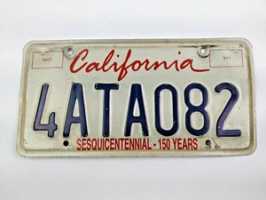 California Sesquicentennial Expired License Plate '4ATA082' Collectible use only - Picture 1 of 2