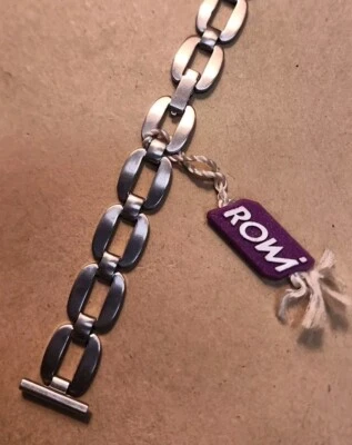 Correa de reloj vintage NOS Rowi 16 mm extremos SS cierre central - se adapta a tacos regulares y de alambre Foto 1 de 4