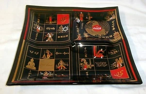 1967 COCA COLA GLASS " WORLD DISH " PLATE SERVING TRAY - Picture 1 of 6