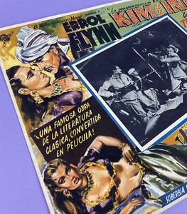 KIM (Rudyard Kipling) KIM de la INDIA Mexican Lobby Card Poster Errol Flynn - Imagen 1 de 7
