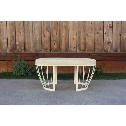 Mid Century Vintage Iron Bench/Seat Cover