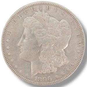 1896-S U.S. Morgan silver dollar - Picture 1 of 2