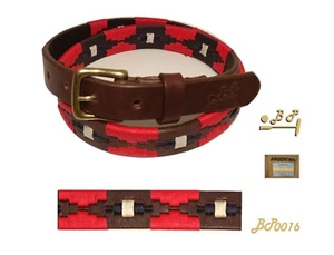 Polo Gürtel Handstickerei in Leder, beste Handwerksqualität, BP0016 für Damen - Bild 1 von 5