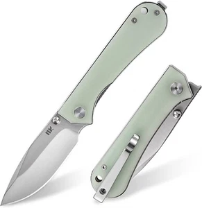 NUKNIVES Kumpanter S13 Small Folding Pocket Knife Jade - Picture 1 of 9