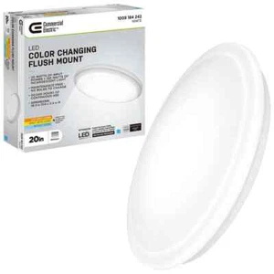 Commercial Electric 20 in. Low Profile LED Flush Mount Round Ceiling Light 2400 - Picture 1 of 12