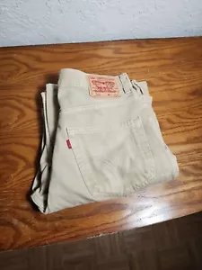 Vintage Levi's 550 Beige Denim Jeans Men Size 32 X 32 USA 90s - Picture 1 of 7