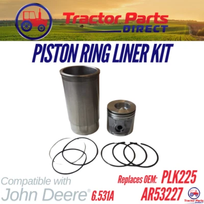 PISTON KIT comp for John Deere® 6.531A REPLC: PLK225 AR53227 AR53226 R48350 - Image 1 of 4