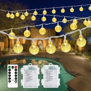 Battery Operated String Lights 1.7cm Bubble Ball Fairy Lights Decor Xmas Garden - Picture 1 of 20