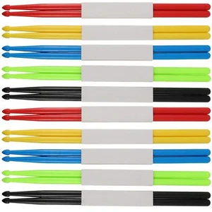 5A Nylon Drumsticks 10 Pairs Anti-Slip Handles Lightweight Plastic Sticks - Picture 1 of 6