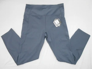 Damen High Waist Kompressionsleggings blau/grau L/G 12-14 offen hinter dem Knie - Bild 1 von 9