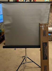 Vintage Brilliant Projector Screen 38x38 Star-D Manufacturing w/ Box