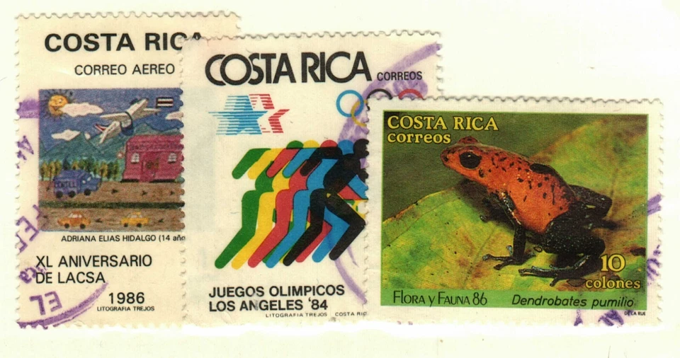 Costa Rica #304, 382, C912 used Frog - Image 1 of 1