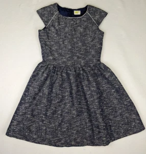 Crazy 8 Girl's Dress Size 14 Blue & White Woven Shimmer Party Fit & Flare - Picture 1 of 15