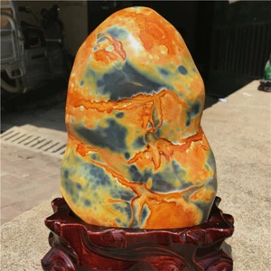 1.8Kg Beautiful Colourful agate Geode polishing furnishing article+stand x83 - Picture 1 of 9