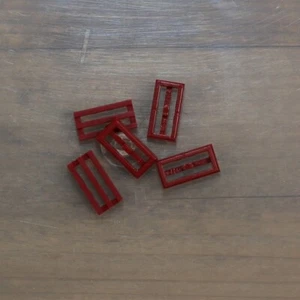 LEGO 2412 Dark Red Radiator Grille 1x2 Qty 5 - Picture 1 of 2