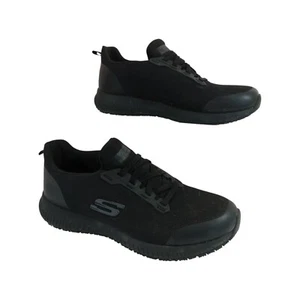 Skechers Women Work Slip Resistant 77222 Black - Picture 1 of 12