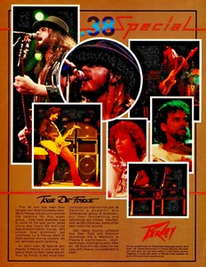 De colección .38 REVISTA ESPECIAL PEAVEY ANUNCIO IMPRESO Banda Concierto Tour De Force Pinup Página - Imagen 1 de 2