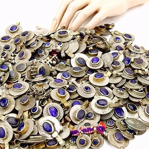 40 real Jeweled COINS Tribal BellyDance Kuchi Tribe - DEEP BLUE Color - Picture 1 of 6