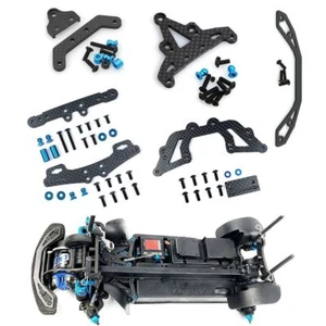 Carbon Fiber Second Floor Steering Fixed Frame Mount Kit For 1/10 TAMIYA XV01 RC - Picture 1 of 32