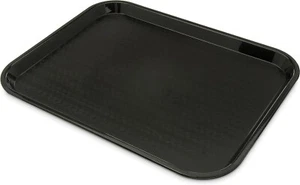 Carlisle FoodService Products Cafe Plastic Fast Food Tray, 14" x 18", Black - Picture 1 of 24