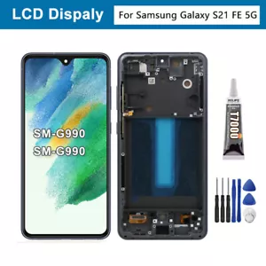 For Samsung Galaxy S21 FE 5G OLED Display LCD Touch Screen Digitizer with Frame - Bild 1 von 10