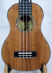 Alulu Solid Curly Hawaiian koa concert Ukulele,Abalone rosette,hardcase,HUA286 - Picture 1 of 8