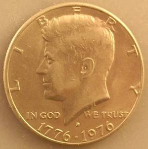 1976 D Kennedy Bicentennial Half Dollar Coin powiwt - Bild 1 von 2