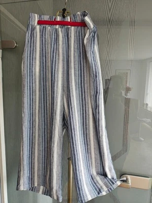 Damen Leinenhose, Sommer, 3/4 Länge, weites Bein - Bild 1 von 4