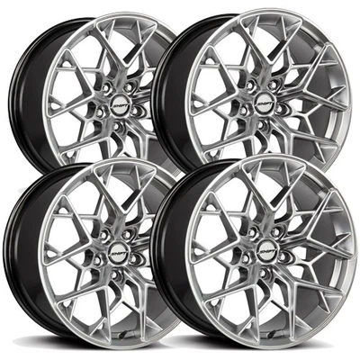 (Set of 4) Shift H35 Piston 19x8.5 5x120 +30mm Silver Wheels Rims 19" Inch - Image 1 of 4