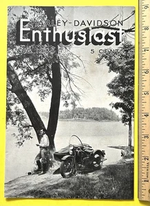HARLEY-DAVIDSON ENTHUSIAST MAGAZIN AUGUST 1934 5 CENT HD - Bild 1 von 3