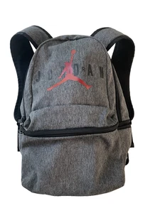 Nike Air Jordan Backpack Gray With Red Jordan Logo Padded Back Basketball - Picture 1 of 10