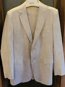 Craig Scott Blazer markante Schneiderei hellbraun Leinen/Seide strukturiert 44 L - Bild 1 von 12