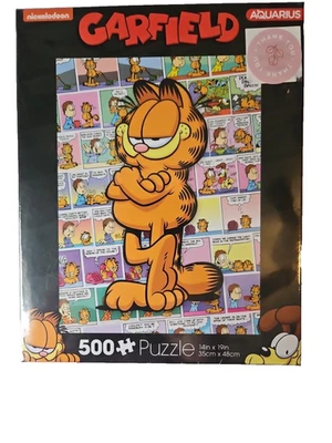 ¡Rompecabezas Aquarius Nickelodeon GARFIELD 500 piezas 14" x 19"! #62-252 Precintado-Nuevo Foto 1 de 4