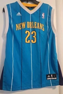 Camiseta Adidas Orleans Pelicans Anthony Davis Azul Retro Rayas - Talla YL - Imagen 1 de 4