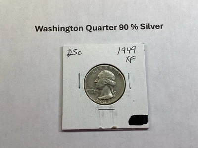 1949 Washington Key Date Silver Quarter in  Very Fine Condition 092125 52 - Image 1 of 4