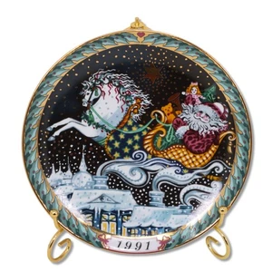 Bing & Grondahl Santa Claus Christmas Collection Plate 0.560 H The Journey 1991 - Picture 1 of 3