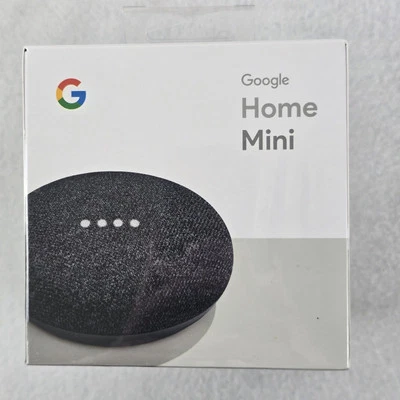 NEW Google Home Mini Smart Speaker Charcoal Gray 2018 Factory Sealed GA00216-US - Image 1 of 4