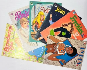 6 Lot Uncut Vintage 1970’s Original Whitman Paper DOLL CUT-OUTS Skipper Bridal - Picture 1 of 23