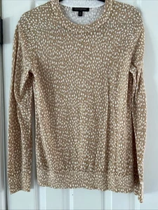Banana Republic Animal Print Pullover Damen M | Beige Rundhals Langarm - Bild 1 von 6